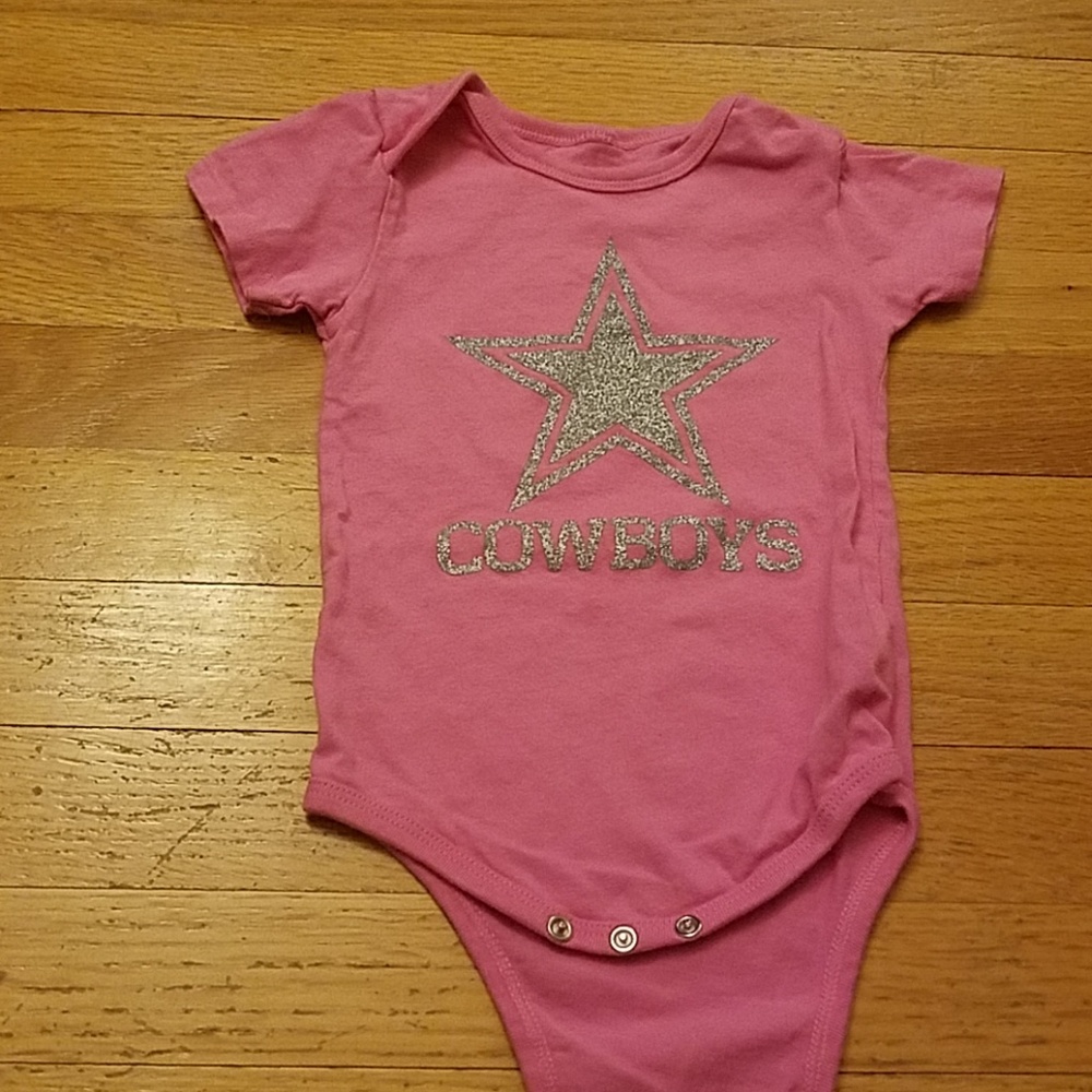 Dallas Cowboys Pink 12 month onesie
